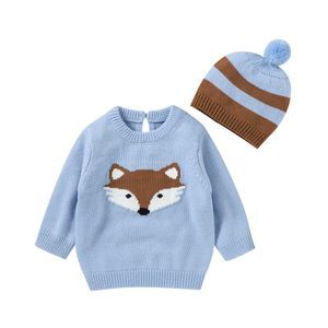 Maglioni per bambini Maglioni Autunno Manica lunga Lavorato a maglia Neonato Bambini Ragazzi Ragazze Pullover Top Inverno Caldo Vestiti per bambini 0-18m Y1024