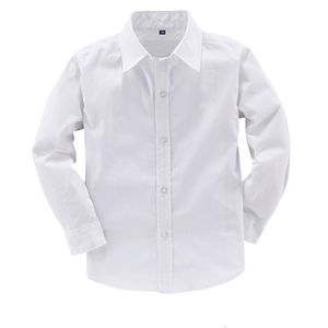 Casual Boy Shirts Baumwolle Frühling Herbst Kinder Kleidung Umlegekragen Langarm Tops Teenager Bottom Shirt 2-16T 210622