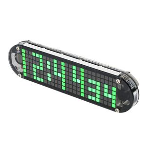 Timers Hög noggrannhet DIY Digital Dot Matrix LED Alarm Clock Kit Timer Temporizador med transparent fall Temperatur Datumtid Display