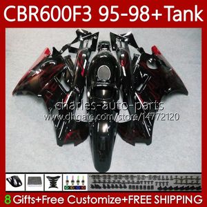 ボディ+タンク用Honda CBR600 CBR 600 F3 FS CC 600F3レッドフレーム95 96 97 98ボディーワーク64NO.71 CBR600F3 CBR600FS 600CC 1995 1996 1997 1997 600FS CBR600-F3 95-98フェアリングキット