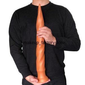 Massage 50cm Super Long Dildo Anal Plug Flexibel Stor Dick Mjuk Realistisk Penis Vagina och Anal Kvinnor Lesbisk Sexleksaker Anal Butt Plug