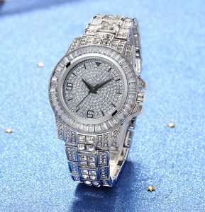Relojes impermeables unisex Relojes para mujer Reloj de mujer Pavazo completo Pulsera de Rhinestone Ladys Cuarzo Kirsite Aleación Oro Midsize Hombres mm Relojes de pulsera
