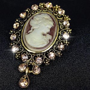 Pins, Broşlar Lady Vintage Cameo Victoria Tarzı Düğün Kadın Kolye Broş Pin