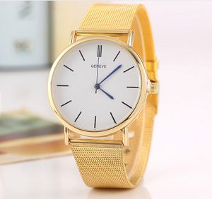 Großhandel 10 MM Dünne Business Freizeit Stahl Mesh Armbanduhren Herrenuhr Dornschließe 37 MM Durchmesser Zifferblatt Uhren