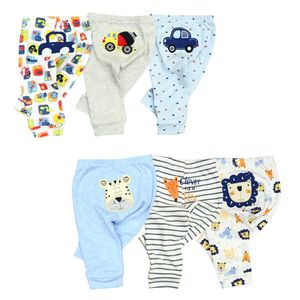 Partihandel 3 / 6PC / Lot Babybyxor Bomull Höst Leggings för Boys Girls Mid Full Length Babybyxor 211028