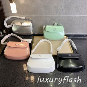 Kobiety małe hobo 2023 luksusowe torby pod pachami projektanci torebki torebki błyszcząca marka mody torebka srebrna połysk Flip 5 kolor hurtowy