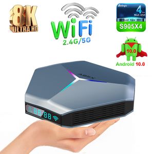 A95X F4 TV Box Android 10.0 Amlogic S905X4 4GB 32GB 64GB 128GB Rom 2.4G 5G WiFi 2T2R Bluetooth 8K Set Top