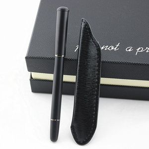 Żelowe długopisy Creative Rollerball Pen Metal Ball Caneta de Luxo Corporate Gifts Roller 0,5 mm czarny wkład skórzany ołówek