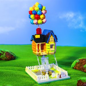 MOC Flying Balloons House Up Movie Hot Air Balloon Building Blocks Balanced Toys DIY Bricks For Kids Child Birthday Gift X0503