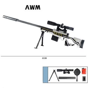 AWM Manual Water Bullet Toy Guns Sniper Rifle Military Blaster Pistol Model Shooting For Adults Kids CS Game