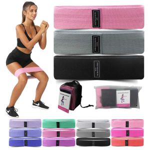 Bandas de Loop de Resistência de Tecido Fitness Yoga Bandas de Booty Hip Circle Expander Bands Gym Equipamentos para treino em casa Bodybuilding H1026