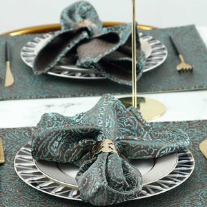 2st spår på bordet servetter handduk kök serviette tyg servett för bestick hem textilier bröllop dekoration placemats