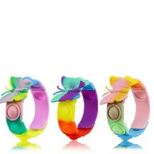 ingrosso Watch Children-Fidget giocattoli braccialetto dito bolla musicale decompressione orologio regali di Natale per adulti e bambini giocattolo W2