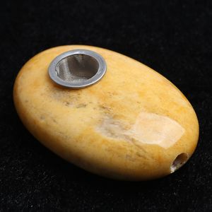 ミニポータブルTopaz Palm Gemstoneパイプ3ピースのフリーフィルター