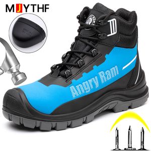 High Quality Work Safety Boots Men Work Shoes European Standard Steel Toe Shoes Puncture-Proof Work Boots Indestructible Shoes