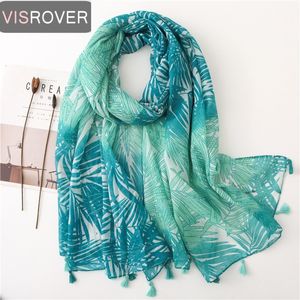 VISROVER 2020 Summer For Women Girl Dress Top Lady Tropical Print Beach Scarf Sun Protection Shawl Wrap