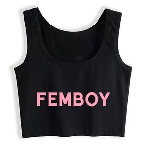 Women's Tanks & Camis Crop Top Women Femboy Sissy Harajuku Emo Aesthetic Grunge Gym Korean Tank Sexy Blouse Female Clothes Mujer Verano 2021