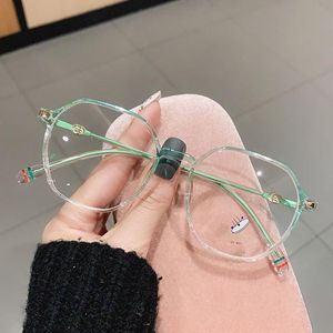 Unisex märke designer grön runda glasögon ram vanliga ögon optiska ramar män blå ljus blockering oculos de grau mode solglasögon