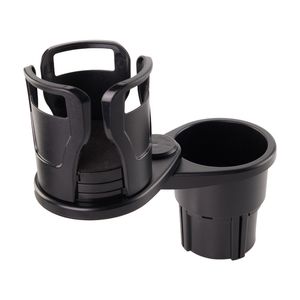 Car Cup Holder Expander Insert Vehicle Mounted Coffee Water Drink Bottle Cola Phone Stand 2 in 1 Multifunctional 360 Degree Adjustable Base Interior Accessories