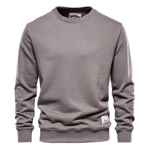 AIOPESON Streetwear Felpa da uomo in cotone Casual Tinta unita Manica lunga Primavera Felpa da uomo Qualità Classica Abbigliamento uomo 210818