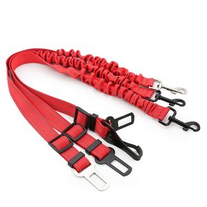 Dog Training & Obedience car safety belt traction adjustable elastic retractable pet car safe belts
