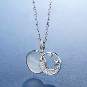 Korean Fashion Personalized Collarbone Chain Women's s 925 Silver Cold Wind Pendant Simple Moon Star Temperament Necklace