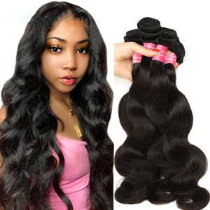 Gagaqueen Body Wave Virgin Human Hair Extensions Brasiliansk kroppsvåg Human Hår väver Peruansk indiska Human Hair Bundles