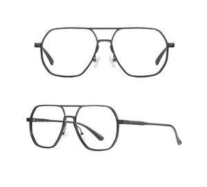 Moda Okulary przeciwsłoneczne Ramki Mężczyźni Sport Outdoor Al Mg Alloy Double Bridge Dupromic Okulary Anti Blu Ray Eyeglasses