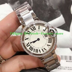 Melhor edição Foto relógio de pulso azul balão de quartzo safira vidro 316L mecânica senhoras senhoras relógios femininos com caixa original