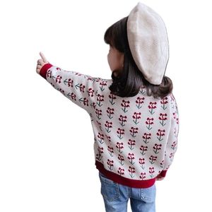 Vidmid Baby Coat Girls 스웨터 카디건 가을 겨울 재킷 면화 체리 S P320 211204