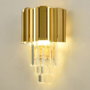 Crystal Bedroom Wall Lamp For Corridor Modern Bathroom Balcony Washroom Hallway Luxury Royal Style