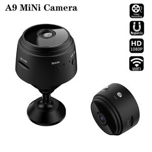 A9フルHDミニビデオカメラwifi ipワイヤレスセキュリティカメラ屋内ホームサーベイランスベビーセーフのための小さなカムコーダー