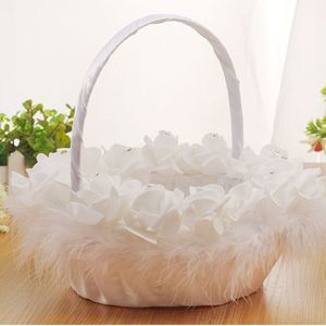 Cerimonia nuziale occidentale Romantico strass Schiuma Rose Party Flower Girls Basket Petals Bouquets Holder