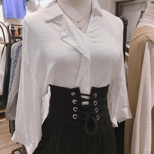 Mulheres Elásticas Pretas venda por atacado-Cintos mulheres super amplo cinto elástico Black Corset cintura Feminino Acessórios para fêmeas para camisas brancas correspondentes