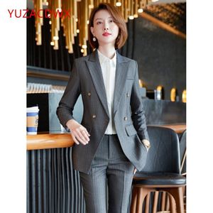 Zweiteiliger Damen-Hosen-Arbeitsanzug, zweiteilig, Business-Interview-Uniform, Jacke und Bleistift, Büro-Damen