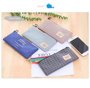 Popular Stationery Canvas Pencil Case school Pencil Bag School pencilcase Office School Supplies Pen bag Pencils Writing Suppliess