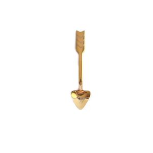 Rostfritt stål Cupid arrow Spoon Creative Letter Print Love Heart Coffee Dessert Frukt Sked Pature Torkautomat