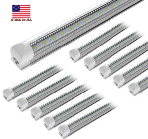 25pcs 8FT 150W SMD5730 em forma de V integrar T8 Tubo de LED T8 2 4 5 6 8 pés Lâmpada fluorescente 150Waat 8Feet 2rows tubos leves iluminação de porta mais fria