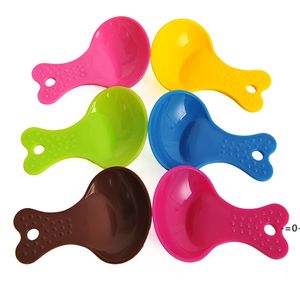 Colour Cute Spoon Dog Food Teddy Cat Candy Pet Shovel Bowl Water Bottle Drinking Bowls LLD10886