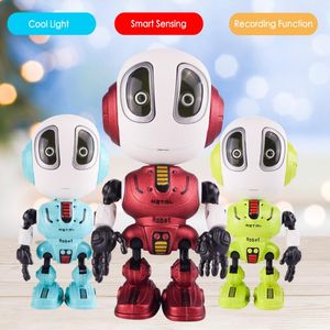 الالكترونيات RobotsSmart سبيكة روبوت الحديث الاستشعار روبوت لعبة الإلكترونية كيد عيد الميلاد هدية ديي لفتة لمس الاستشعار led الإلكترونية إعادة