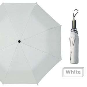 Three Folding Strong Windproof Rainproof Men Woman Umbrellas Female UV Protection Sunny Rainy Parasol White Ladies Umbrella