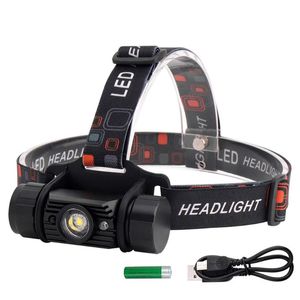 Head Lamps Mini Rechargeable LED HeadLamp Body Motion Sensor Bicycle Light Lamp Outdoor Camping With USB 18650 Charging