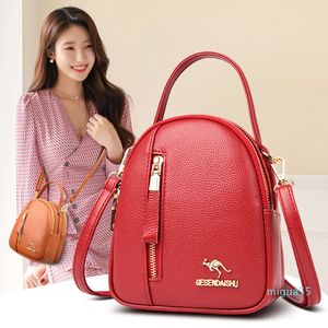 Kangaroo Middle Aged Small Bag Women's One Shoulder Change Vertical Mobile Phone Leisure Crossbody bags
