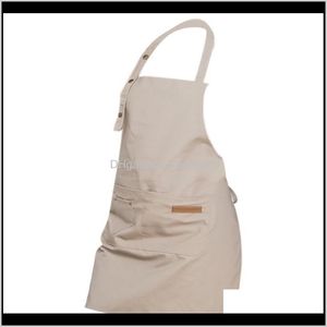 Textiles Home & Gardenwaterproof Anti-Oil Polyester Apron Restaurant Cooking Chef Bib Kitchen&Gardening Aprons Drop Delivery 2021 Xtnop