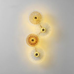 Wall Lamp Postmodern Light Luxury Living Room Background Bedside Personalized Glass Aisle