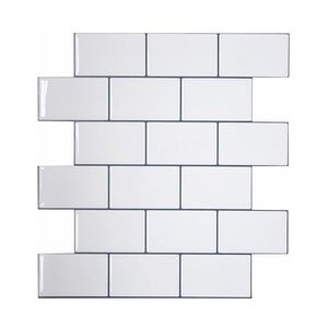 Vividtiles Telhas mais espessas descascam e vara telhas de parede premium vara em azulejos cozinha backsplash - 5 peças embalagem 211021