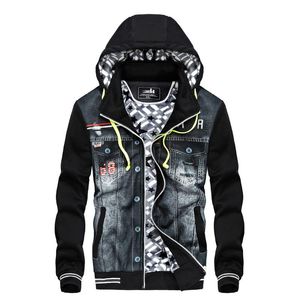 Men's Jackets Denim Jacket Designer Fashion Cowboy Stitching Hood Fleece Coat For Men Coats Plus Size Outwear BF8903