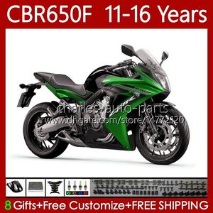 Honda CBR-650 CBR 650 CBR650 F CBR650F 11 12 13 14 15 16 바디 73NO.51 CBR 650F 2011 2012 2013 2014 2015 2016 CBR-650F 2011-2016 광택 녹색 오토바이 페어링