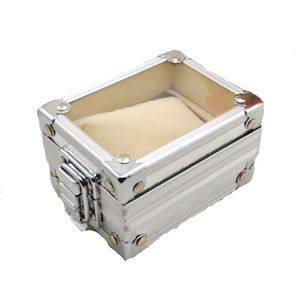 Titta på lådor fall smycken chic vit displayfodral singel för pock juvelkedja lagringshållare