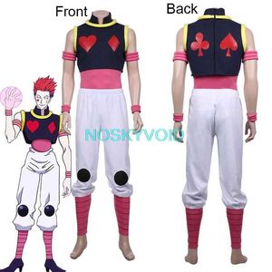 Hisoka Cosplay Caçador Caçador × Caçador Trajes Hisoka Peruca Adulto Anime Personagem Uniforme Suits Halloween Carnaval Acessórios Y0903